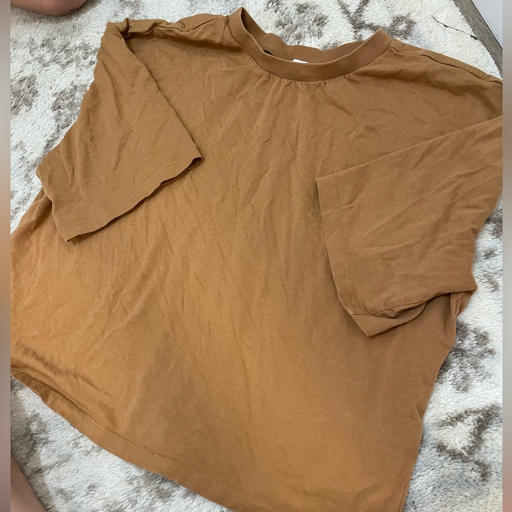 BP Oversized Boxy Short Sleeve Brown T-Shirt